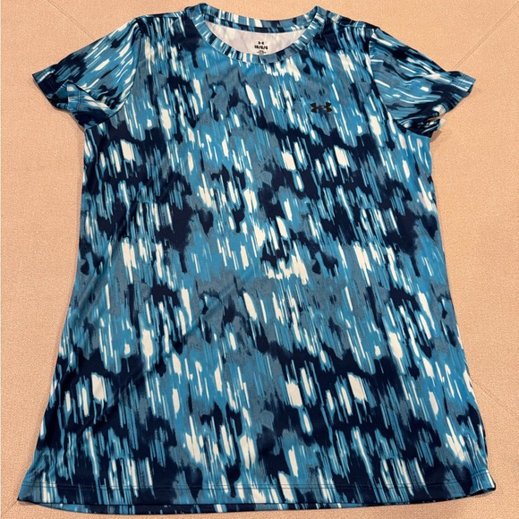 Under Armour Blue Patterned WorkOut Outfit and White Sweatshirt - Picture 5 of 16